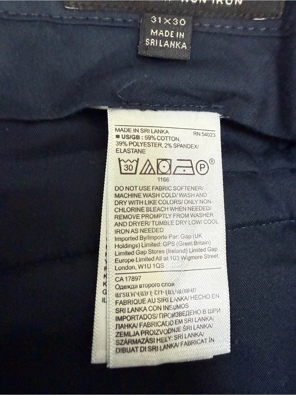 Banana Republic 31 x 30 Blue Core Temp Non-Iron Slim Fit Mens Dress Pants